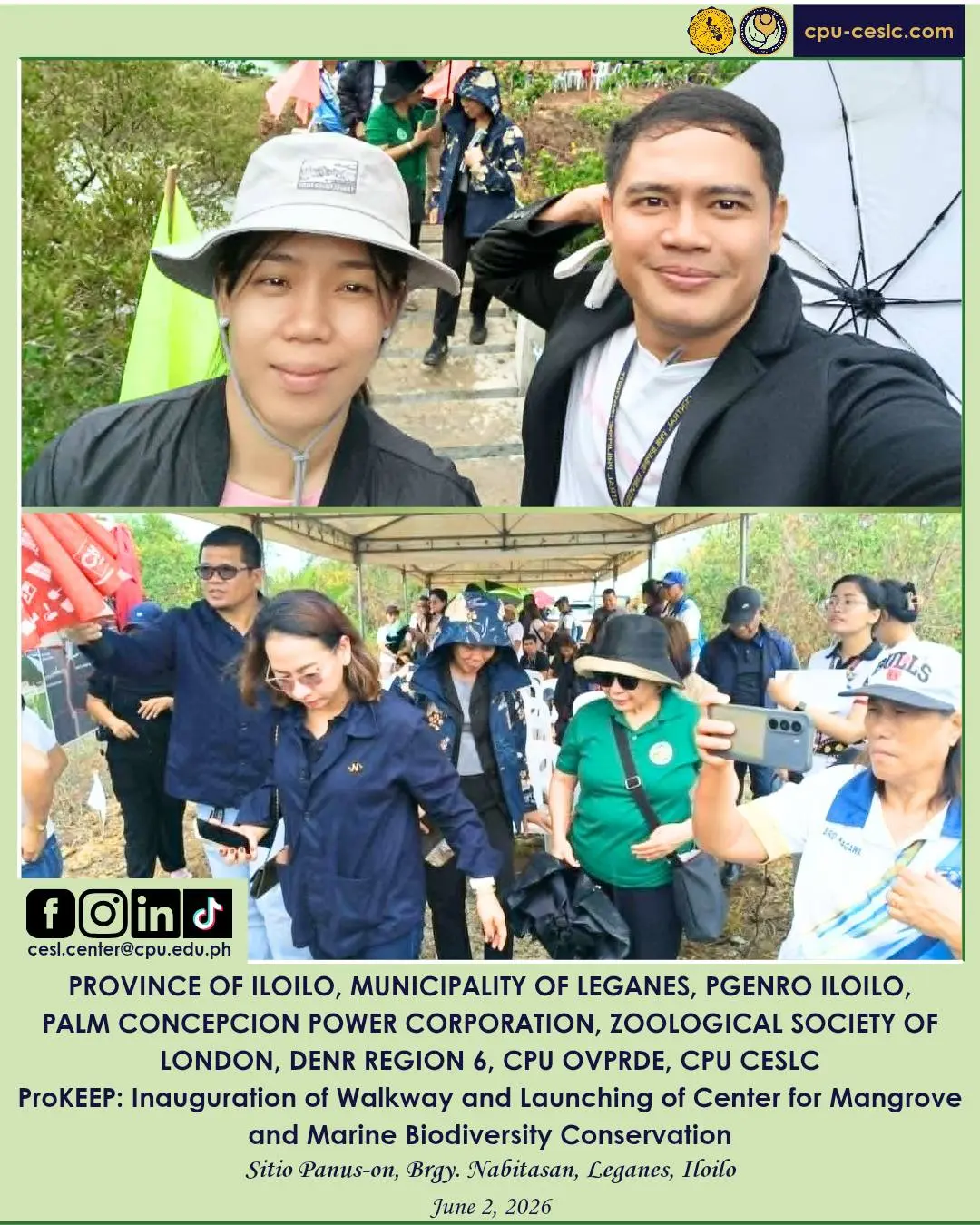 ProKEEP: Inauguration of Walkway and Launching of Center for Mangrove and Marine Biodiversity Conservation at Sitio Panus-on, Brgy. Nabitasan, Leganes, Iloilo