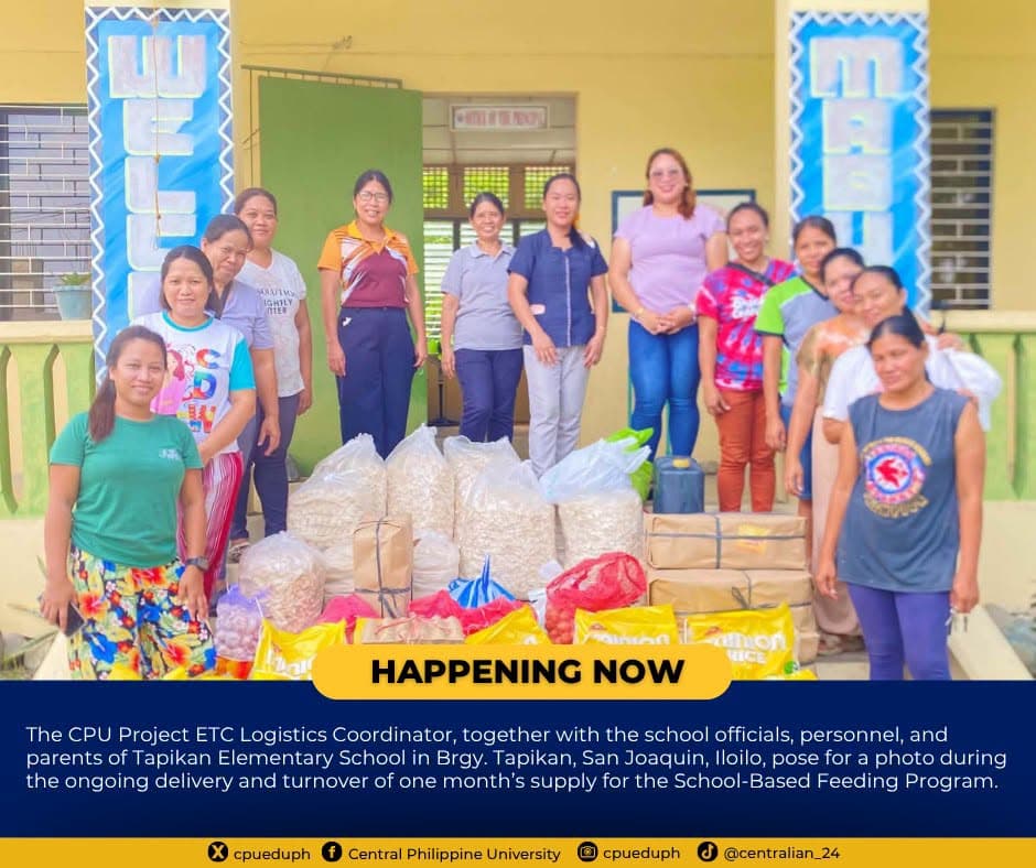 HAPPENING NOW: The CPU Project ETC Logistics Coordinator, together with the school officials...