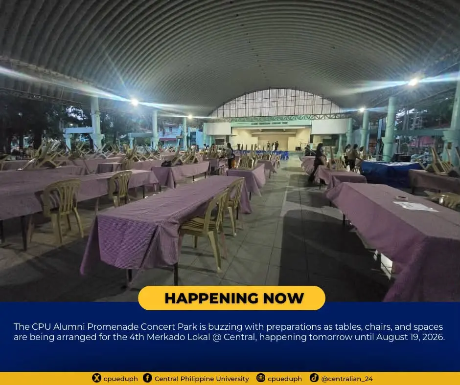 HAPPENING NOW: The CPU Alumni Promenade Concert Park is buzzing with preparations as...