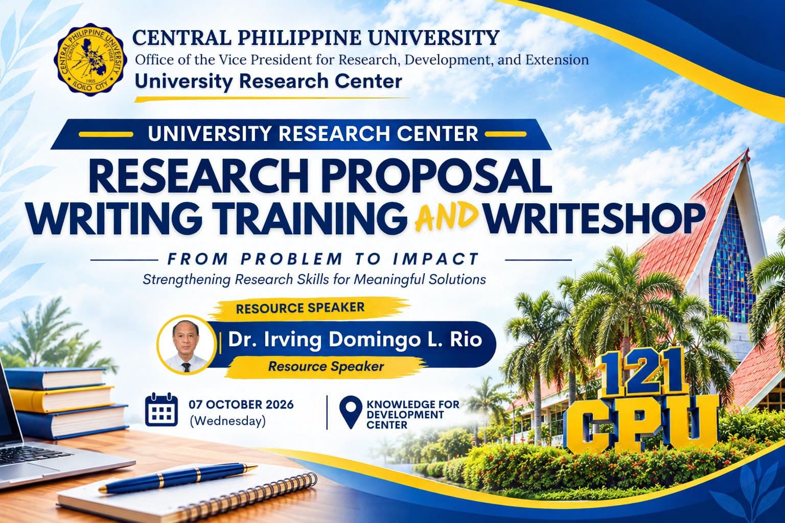 RESEARCH PROPOSAL WRITING TRAINING AND WRITESHOP